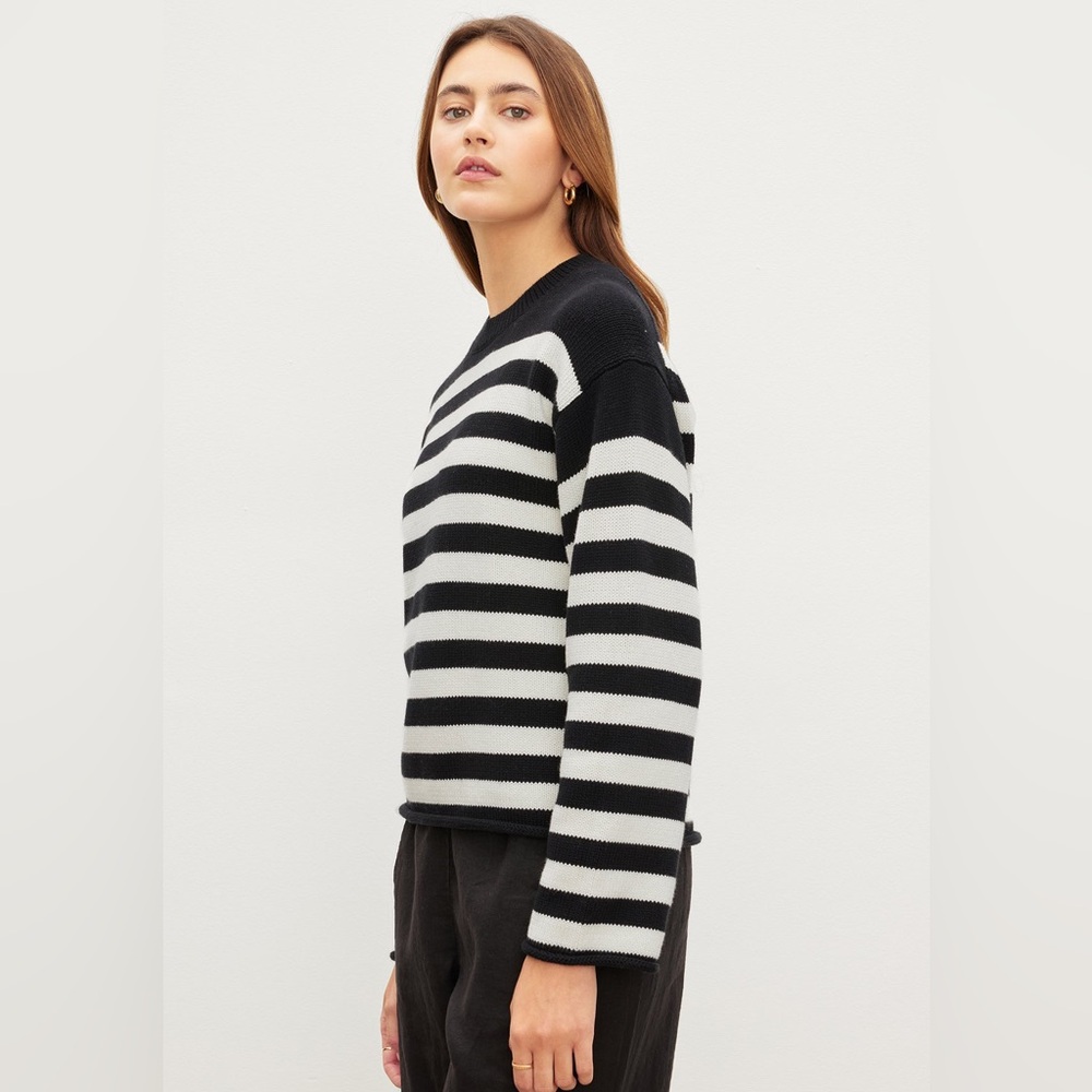 Velvet Lex cotton cashmere striped sweater NWT new size XS - Picture 4 of 16